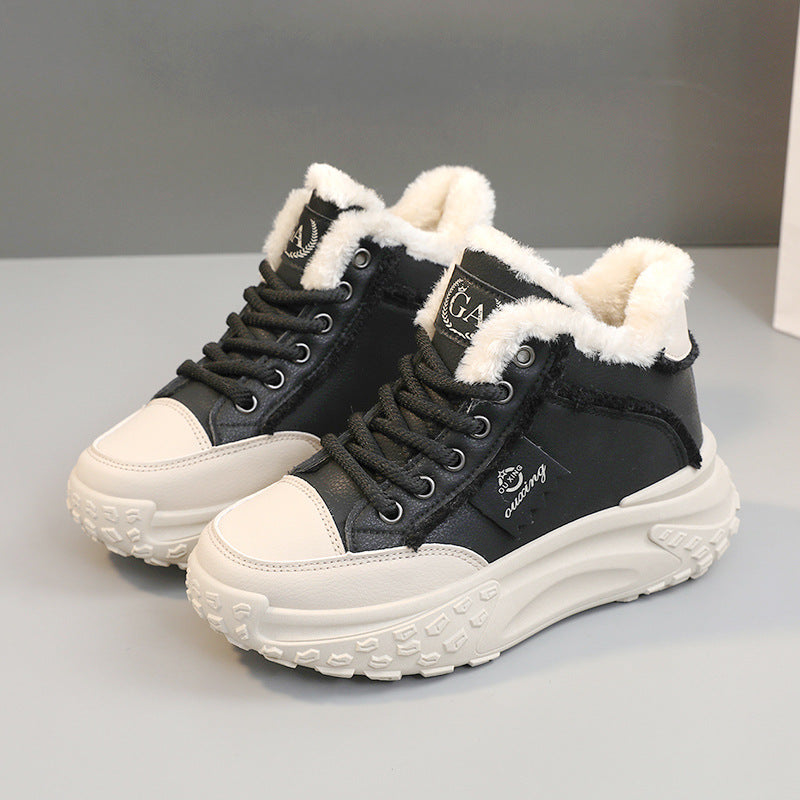Damen Winter-Sneaker High- Flauschig Rutschfest