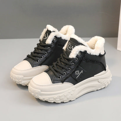Damen Winter-Sneaker High- Flauschig Rutschfest