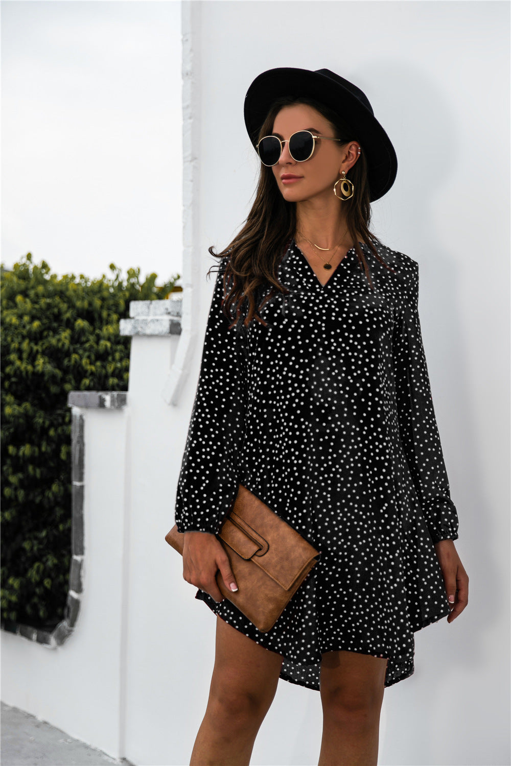 Damen Sommerkleid Polka Dots Elegant - Norvielle