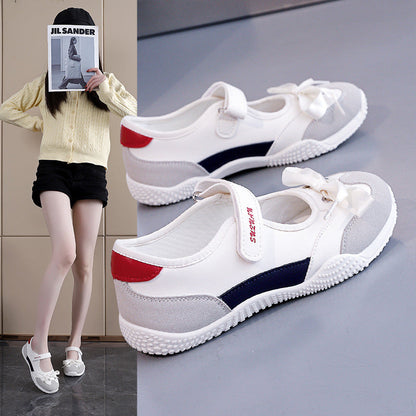 Damen Ballerinas Sportlich Klettverschluss Bequem - Norvielle