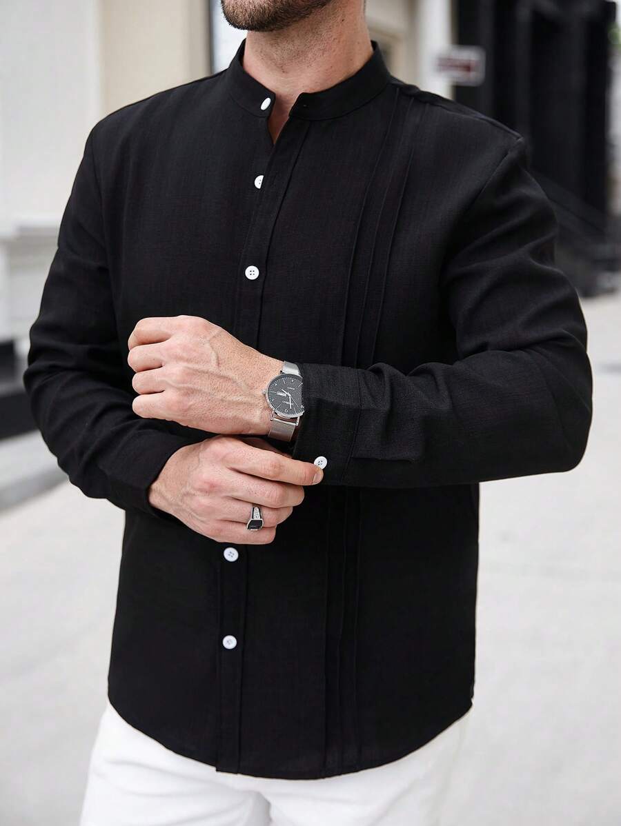Herren Hemdbluse Slim Fit Modern Berlin Stil