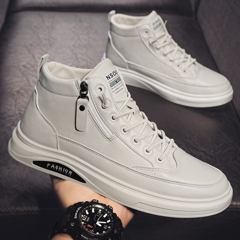 Damen High- Sneaker Reißverschluss Dämpfende Sohle