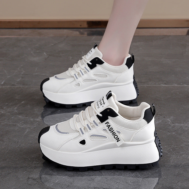 Damen Sneaker Hoch Plateau Atmungsaktives Mesh