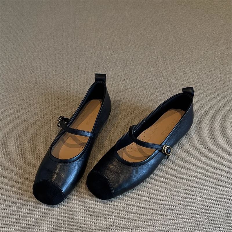 Damen Ballerinas Elegant Riemenverschluss Bequem
