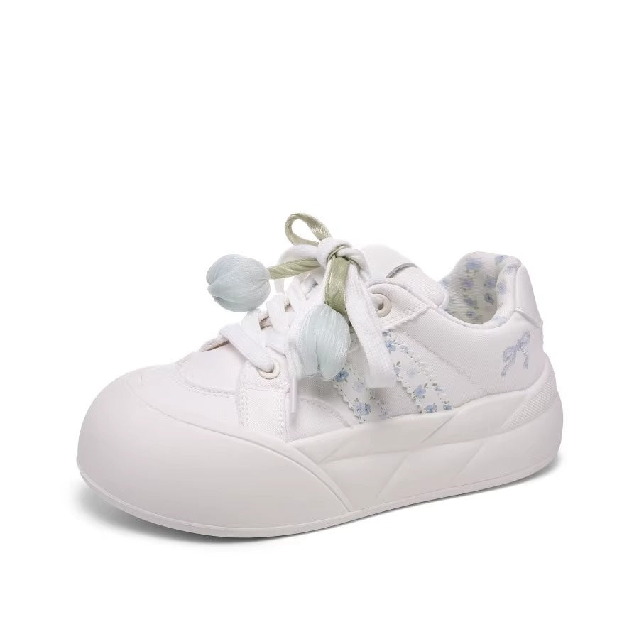 Damen Sneaker Bequem Floral Schnürsenkel sollte zu Damen Sneaker