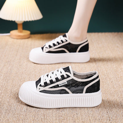 Damen High Heel Sneaker Transparente Sohle