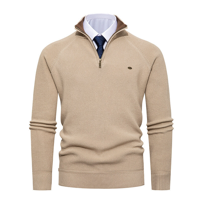 Herren Pullover Modern Stehkragen Reißverschluss