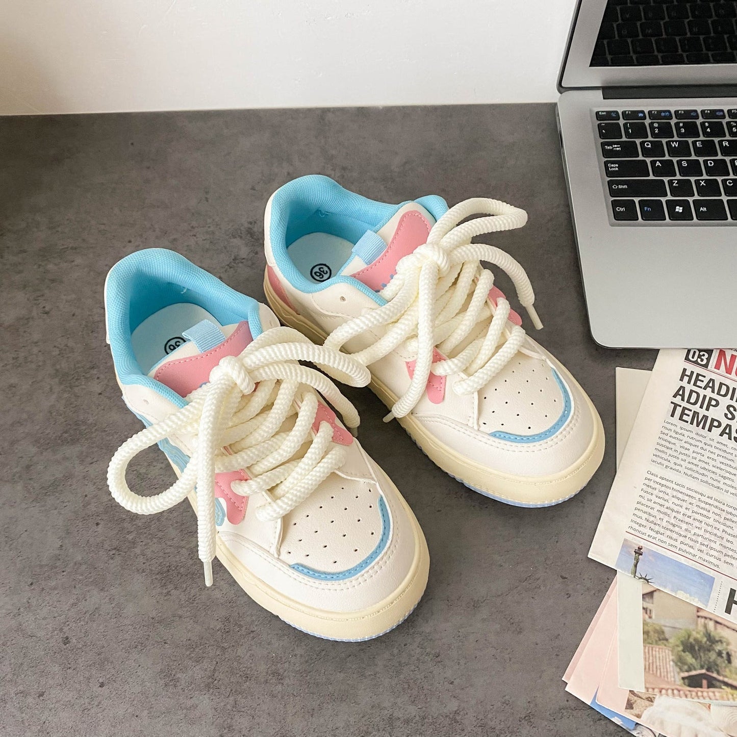 Damen Sneaker Atmungsaktiv Bunt Sportlich