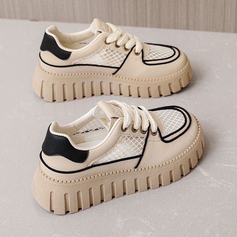Damen Sneaker Sportlich Luftdurchlässig Dicksohle