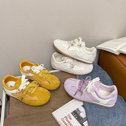 Damen Sneaker Sportlich Struktur-Obermaterial Rutschfest