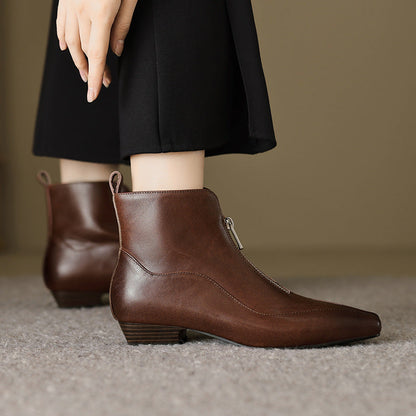 Damen Stiefeletten Elegant Reißverschluss Komfortschuhe