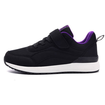 Damen Sneaker Sportlich Klettverschluss Weich