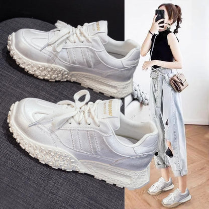 Damen High Sneaker Chunky Atmungsaktives Mesh