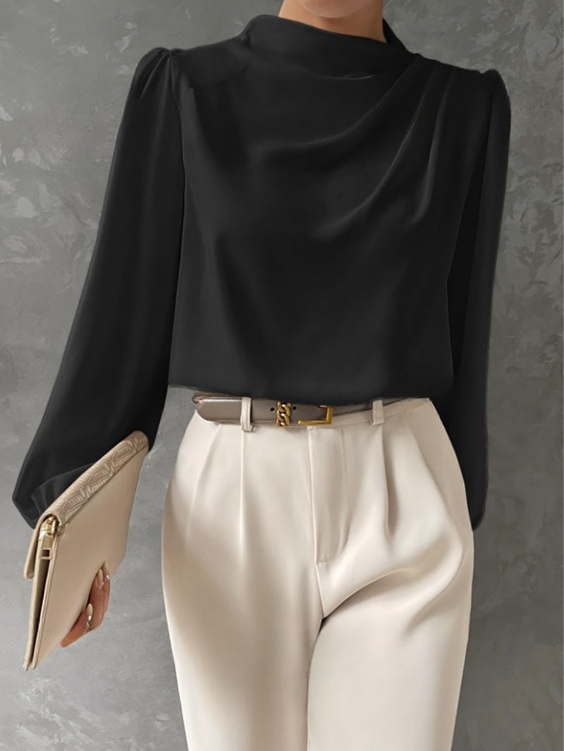 Damen Bluse Langarm Lässig Modern