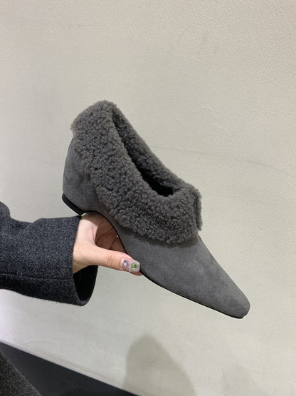 Damen Winterstiefel Kunstfell Elegante
