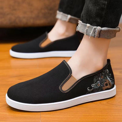 Damen Slip-On Schuhe Bestickt Elegant