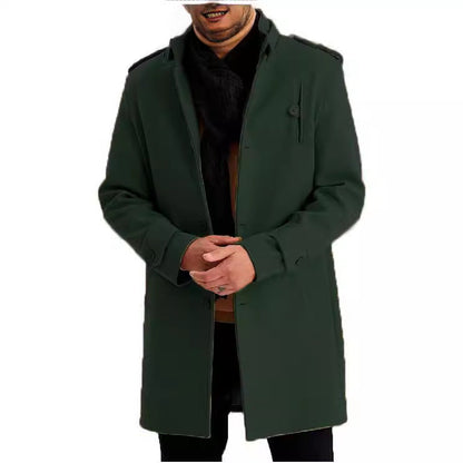 Herren Übergangsmantel Modern Stehkragen Elegant