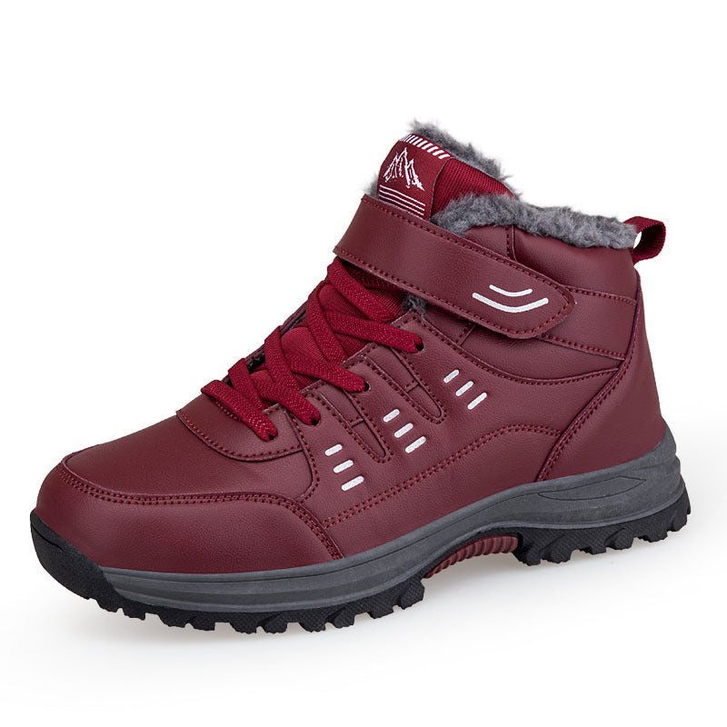 Damen Wanderstiefel Winterfest Isoliert Klettverschluss