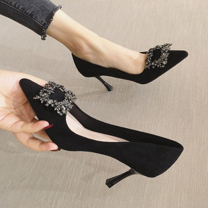 Damen High Heels mit Schmuckdetail Elegante Pumps