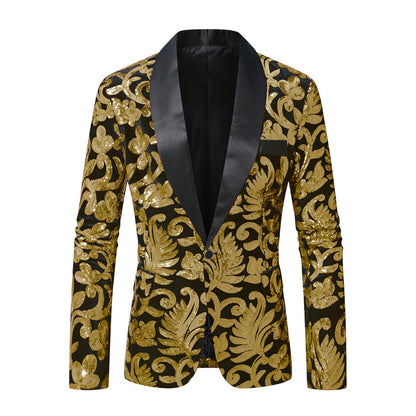 Herren Blazer Paillettenjacke Modern