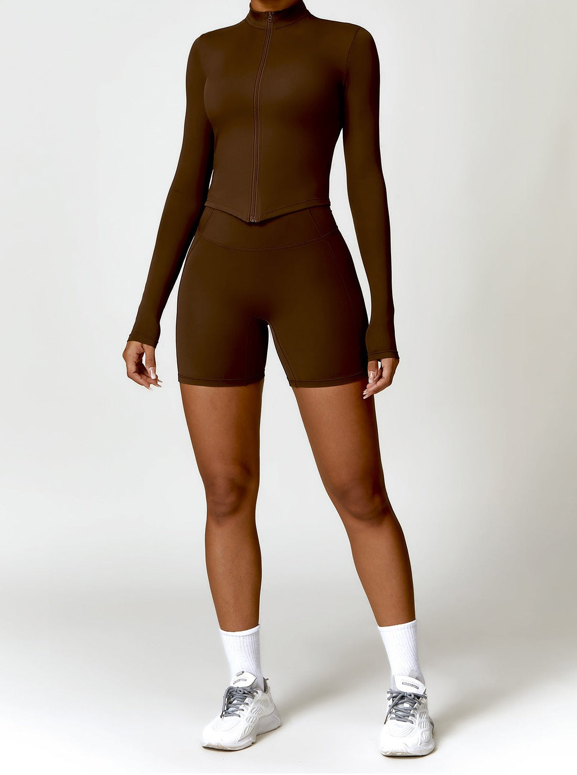 Damen Sport Shorts Hohe Taille Nahtlos