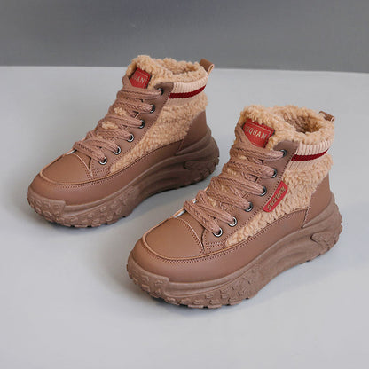 Damen High- Sneaker Weiches Fleece Rutschfest