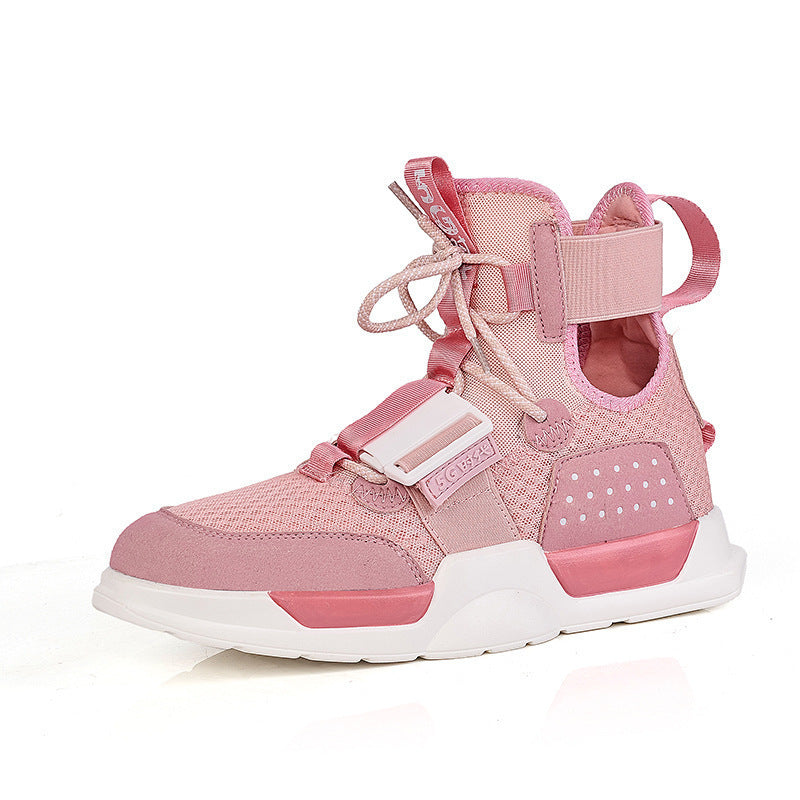 Damen High- Sneaker Sportlich Riemensystem