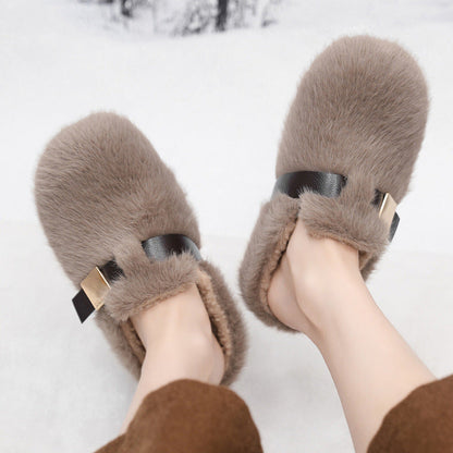 Damen Hausschuhe Flauschig Warm Modisch