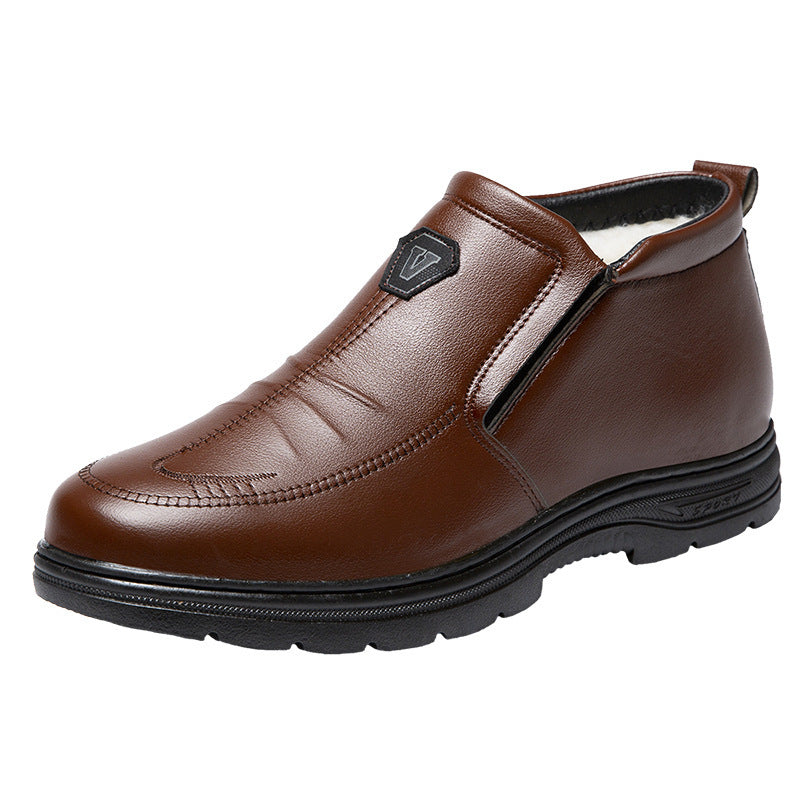 Herren Leder-Stiefeletten Rutschfeste Sohle