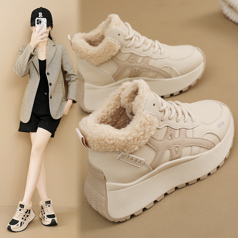 Damen Sneaker Warmfleece Innenfutter Rutschfest - Norvielle