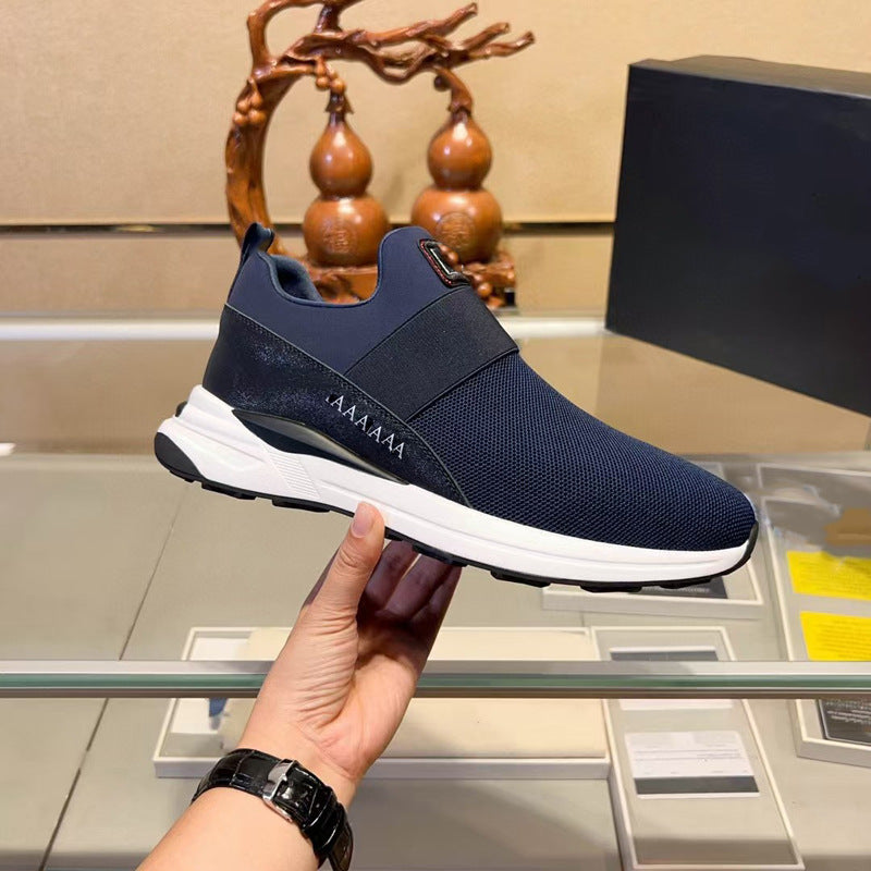 Damen Sneaker Slip On Atmungsaktives Netz Schwarz - Norvielle