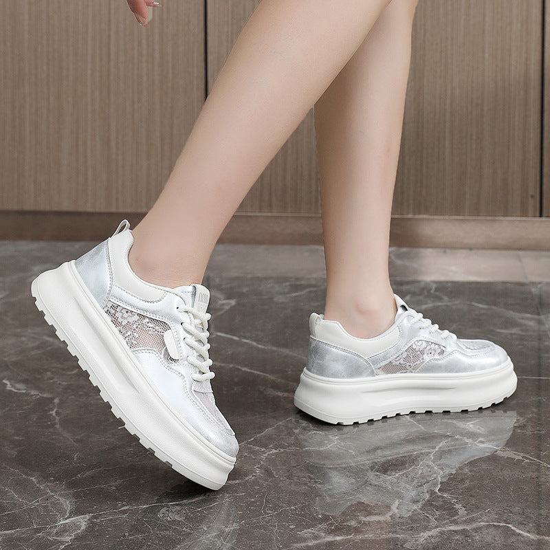 Damen Sneaker Chunky Bequem Mesh