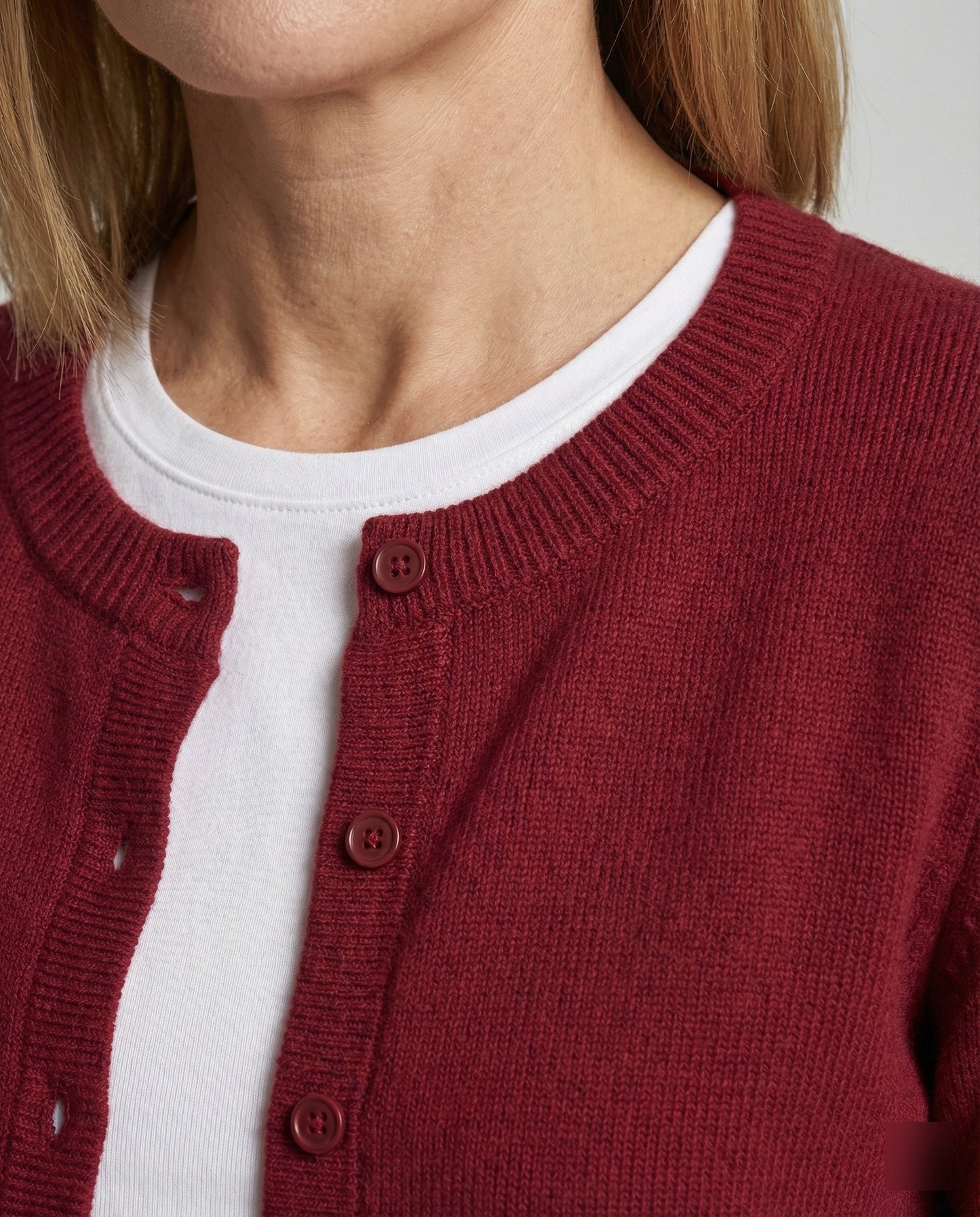 Damen Cardigan Feinstrick Rippborte Kurz Modern