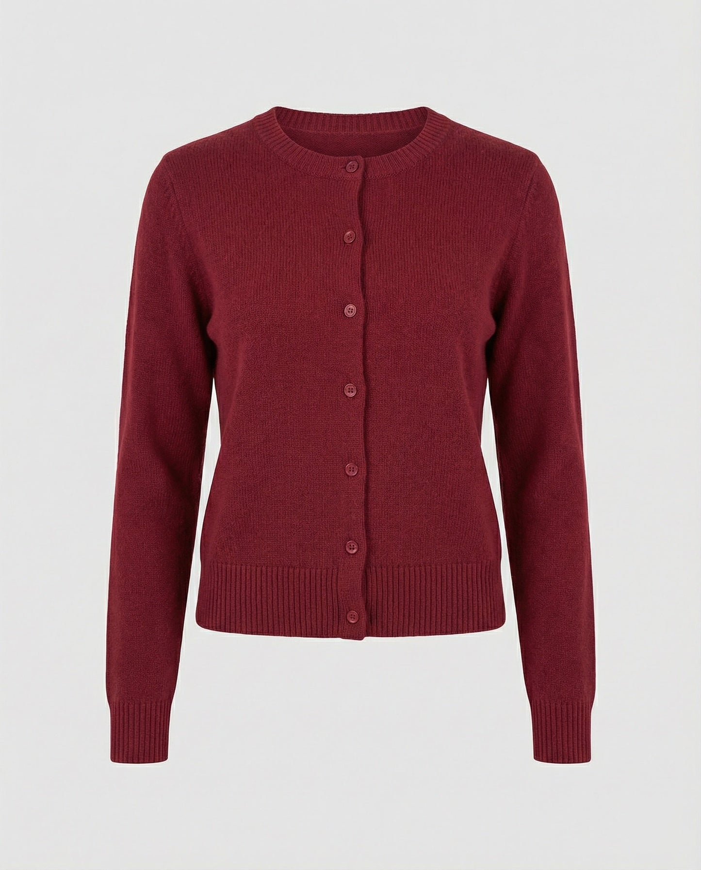 Damen Cardigan Feinstrick Rippborte Kurz Modern