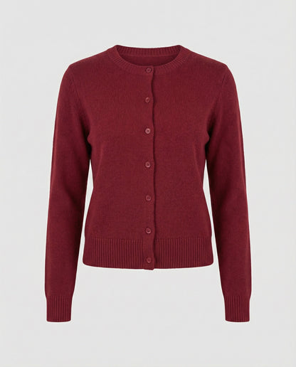 Damen Cardigan Feinstrick Rippborte Kurz Modern