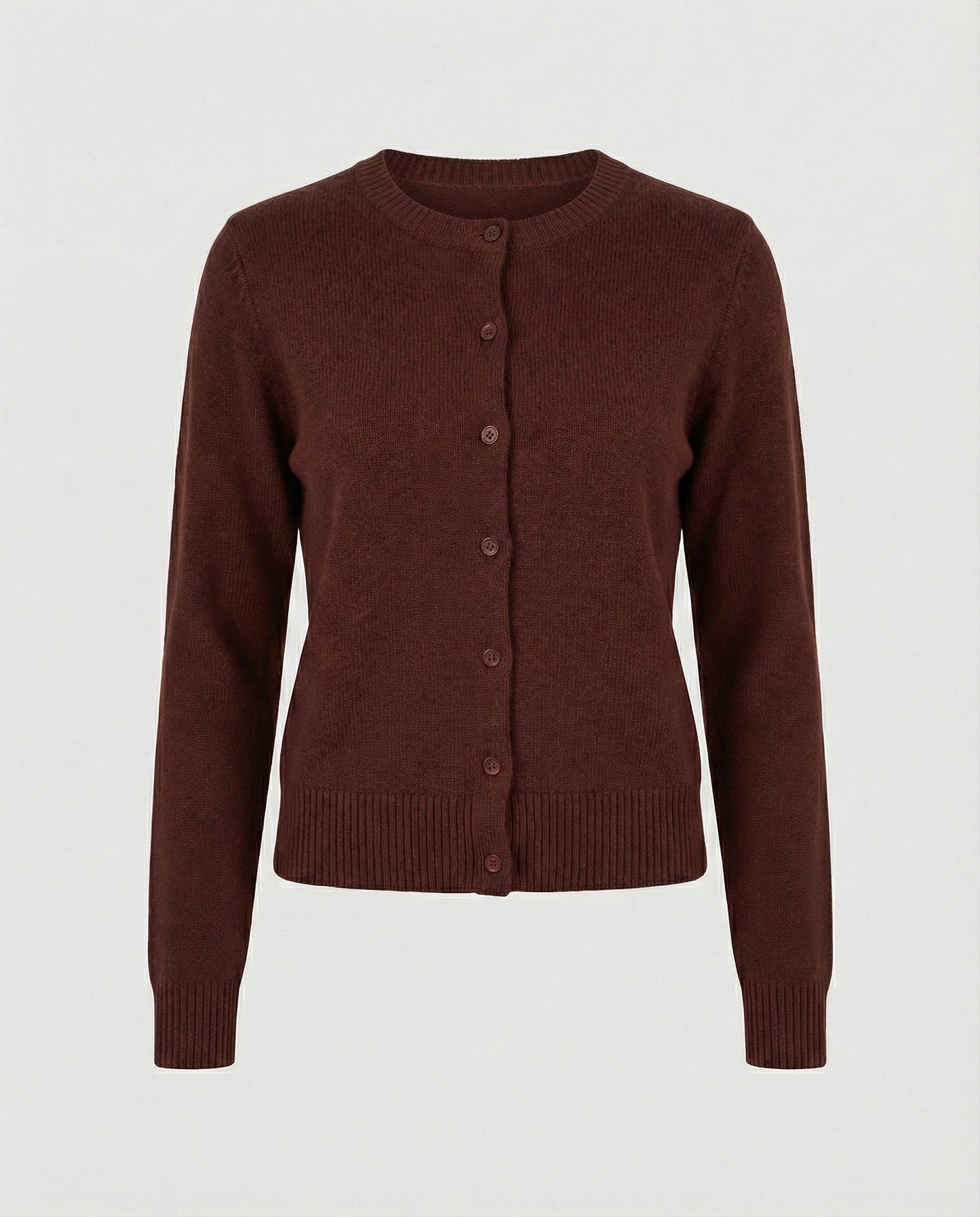Damen Cardigan Feinstrick Rippborte Kurz Modern