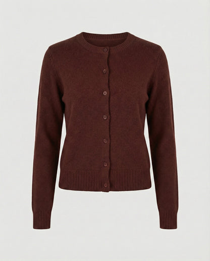 Damen Cardigan Feinstrick Rippborte Kurz Modern