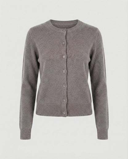 Damen Cardigan Feinstrick Rippborte Kurz Modern