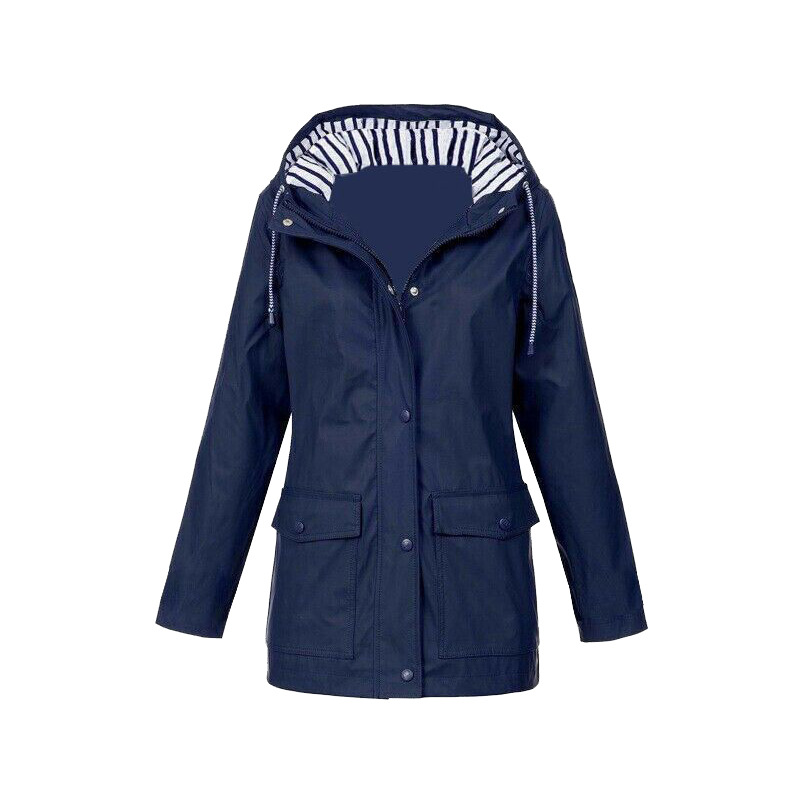 Damen Regenjacke Wasserdicht Mit Kapuze