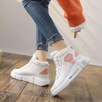Damen Sneaker Hoch Schaft Kuschelig Trendig - Norvielle