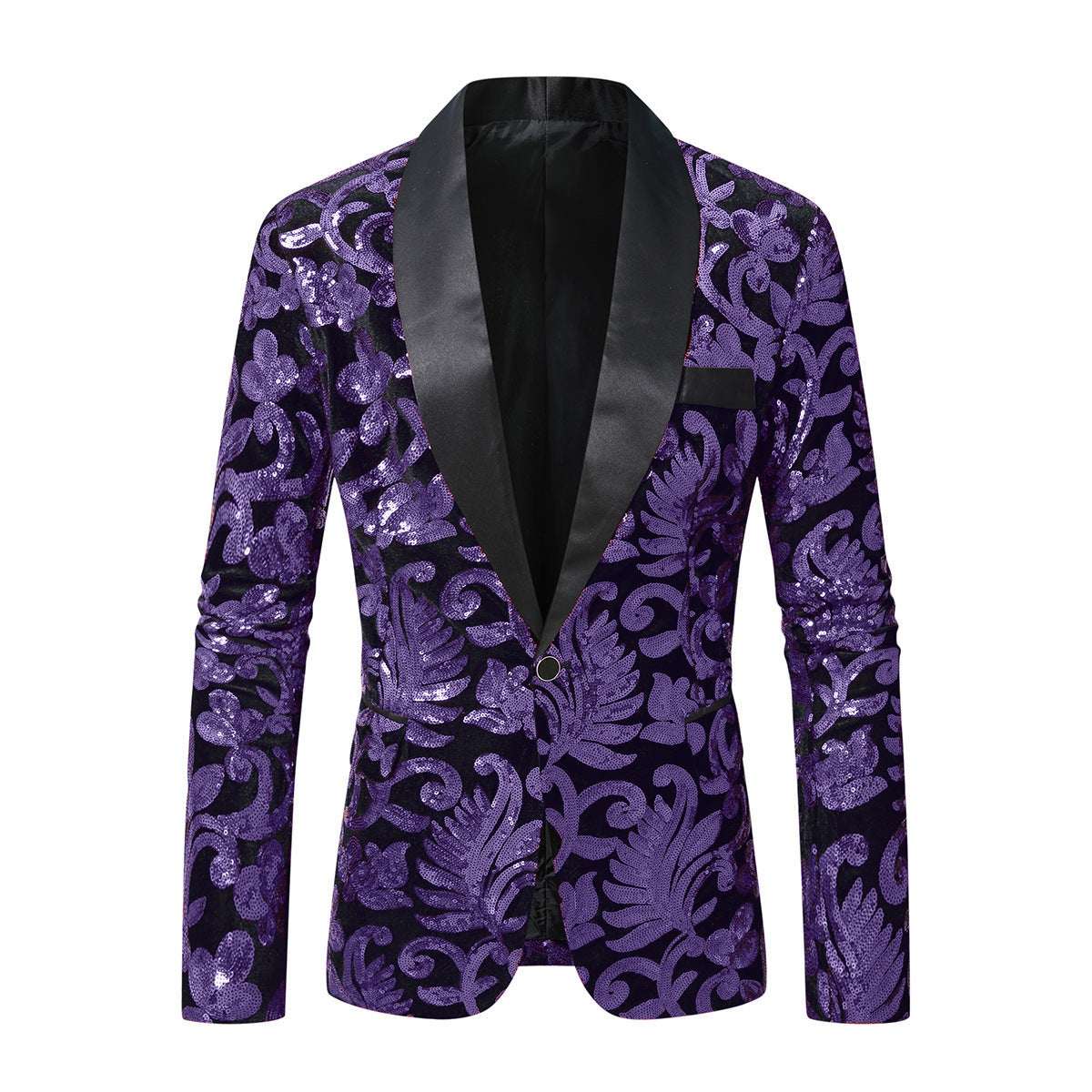 Herren Blazer Paillettenjacke Modern