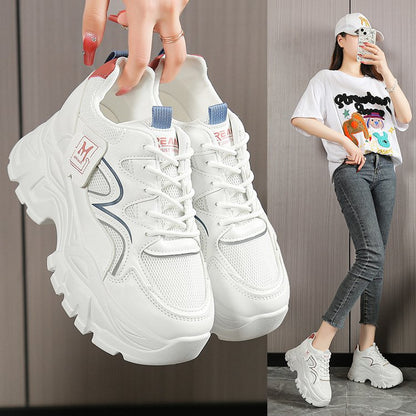 Damen Sneaker Chunky Atmungsaktives Obermaterial