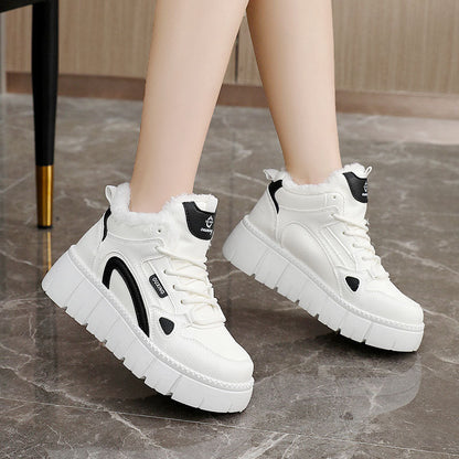 Damen High- Sneaker Plüsch-Innensohle Rutschfest