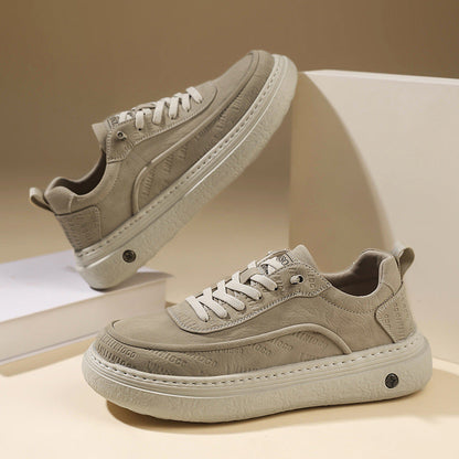 Damen Sneaker Leder Bequem Laufsohle Dämpfung - Norvielle