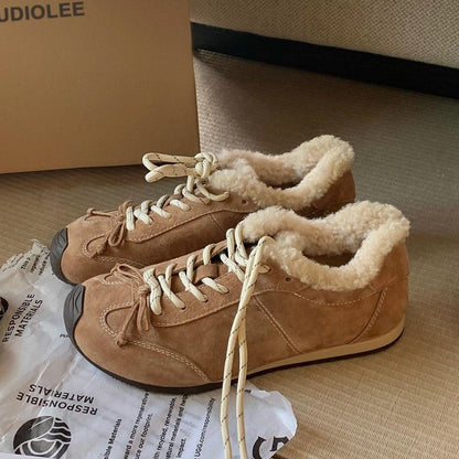 Damen Winter-Sneaker Sportlich Warm Kunstfell