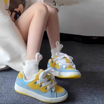 Damen Sneaker Sportlich Geopolstert Bunt