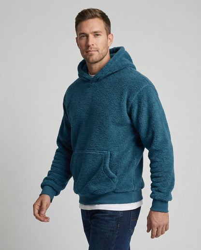 Herren Teddy-Pullover Weich Mit Taschen Praktisch