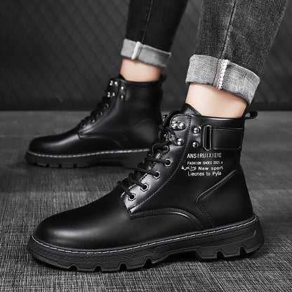 Herren Stiefel Robustes Leder Modern