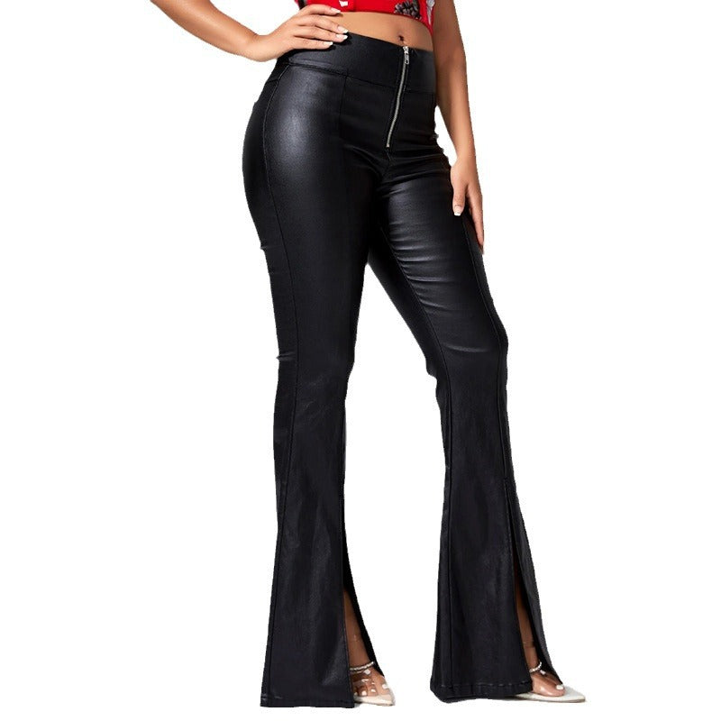 Damen Lederhose Mit Schlitzen