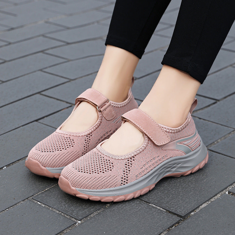 Damen Slip-On Sneaker Komfort Klettverschluss Bequem
